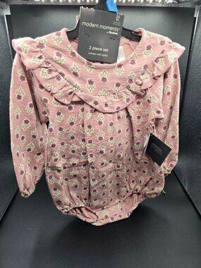 Modern Moments by Gerber Bubble Romper 2pc Set – 0–3M to 24M NWT